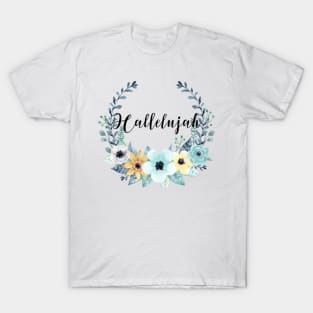 Hallelujah Floral Wreath T-Shirt